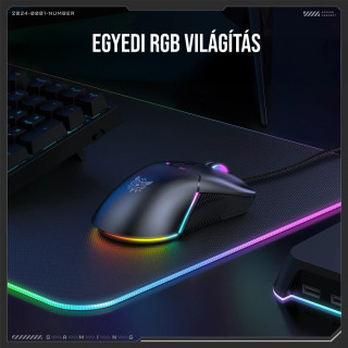 Onikuma CW929 RGB Gamer egér - Fekete