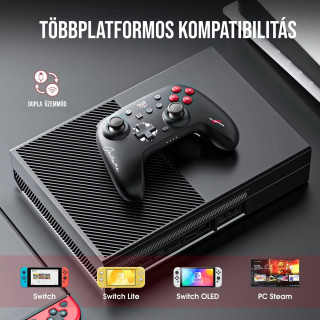 Onikuma C1 Wireless Gamepad kontroller - Fekete