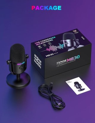 Onikuma M830 Streamer/Gamer Mikrofon RGB
