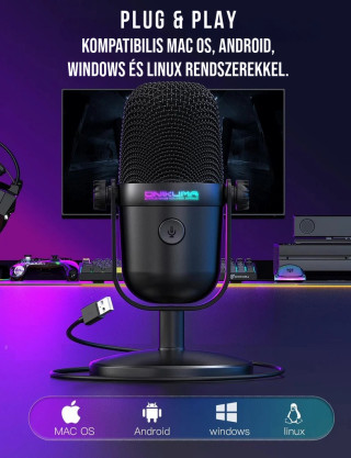 Onikuma M830 Streamer/Gamer Mikrofon RGB