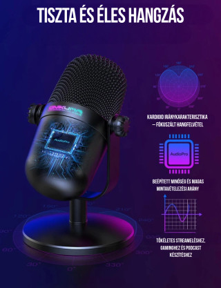 Onikuma M830 Streamer/Gamer Mikrofon RGB