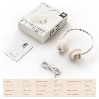 Onikuma GT820 Vezeték Nélküli Bluetooth Headset - Bézs