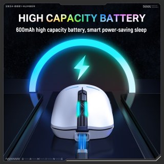 Onikuma CW928 Tri-Mode Vezeték nélküli Gamer egér - Fehér