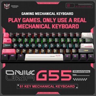 Onikuma G55 Mechanikus Gamer Billentyűzet - Angol kiosztás!