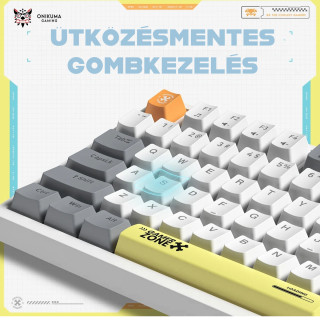 Onikuma G58 Mechanikus Gamer Billentyűzet TKL - Fehér - Angol kiosztás!