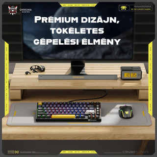 Onikuma G58 Mechanikus Gamer Billentyűzet TKL - Fekete - Angol kiosztás!