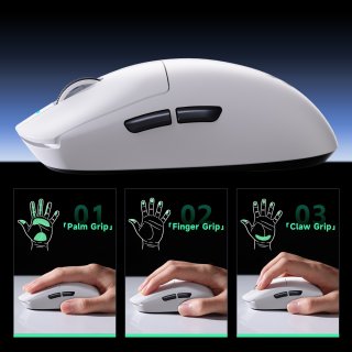 MCHOSE A7 PRO Vezeték Nélküli 2.4G Gamer Egér - Fehér