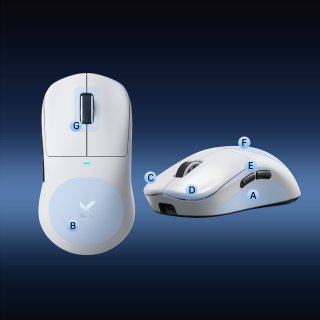 MCHOSE M7 PRO Tri-mode eSport Vezeték Nélküli Egér - Fehér