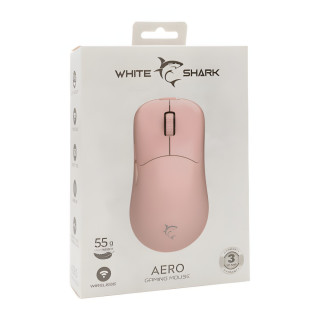 White Shark AERO Vezeték Nélküli Gamer Egér - Pink