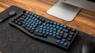 Keychron Q10 Knob Barebone RGB Gamer Billentyűzet Alap - Kék - ISO kiosztás!