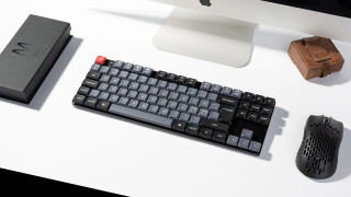Keychron K1 Pro Vezeték Nélküli Red Mechanikus Gamer Billentyűzet - Fekete-Kék - Angol Kiosztás!