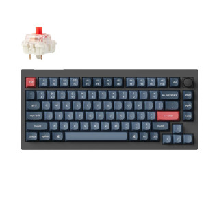 Keychron V1 Max Vezeték Nélküli Red Mechanikus Gamer Billentyűzet - Fekete-Kék - Magyar Kiosztás!