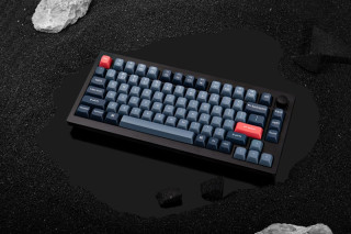 Keychron V1 Max Vezeték Nélküli Banana Mechanikus Gamer Billentyűzet - Fekete-Kék - Magyar Kiosztás!