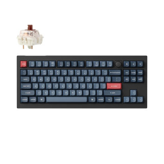 Keychron V3 Max Vezeték Nélküli Brown Mechanikus Gamer Billentyűzet - Fekete-Kék - Magyar Kiosztás!
