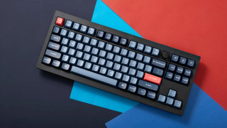 Keychron V3 Max Vezeték Nélküli Brown Mechanikus Gamer Billentyűzet - Fekete-Kék - Magyar Kiosztás!
