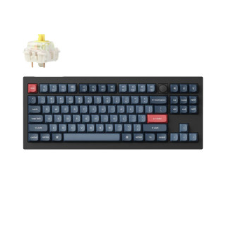 Keychron V3 Max Vezeték Nélküli Banana Mechanikus Gamer Billentyűzet - Fekete-Kék - Magyar Kiosztás!