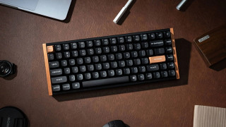 Keychron K2 HE Vezeték Nélküli Mechanikus Gamer Billentyűzet - Fekete-Barna - Angol Kiosztás!