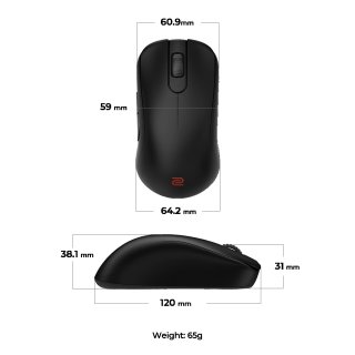 Zowie S2-DW Vezeték Nélküli Gamer Egér - Fekete