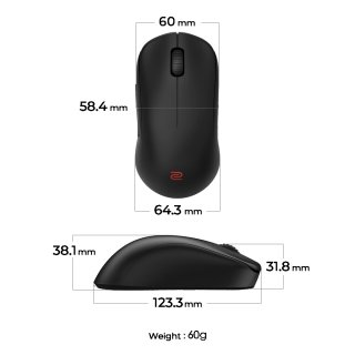 Zowie U2-DW 4K Vezeték Nélküli Gamer Egér - Fekete