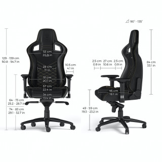 Noblechairs EPIC Black and Gold Gaming Szék