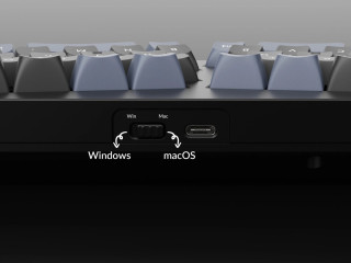 Keychron Q8 Barebone RGB Knob Gamer Billentyűzet Alap Kék - ISO Kiosztás!