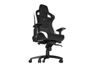 Noblechairs EPIC Valódi Bőr Black/White/Red Gamer Szék