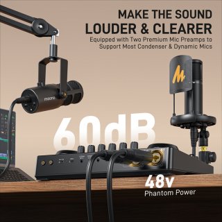MAONO Maonocaster AME2 Gen2 Professzionális Audio interfész és Podcast keverő