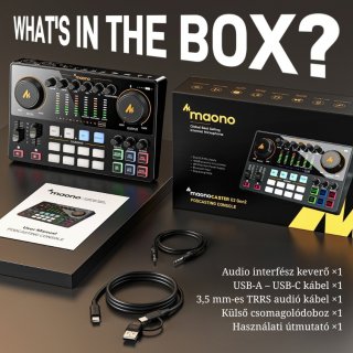 MAONO Maonocaster AME2 Gen2 Professzionális Audio interfész és Podcast keverő