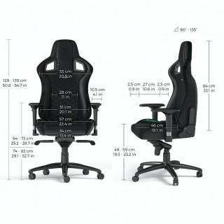Noblechairs EPIC Black and Green Gaming Szék