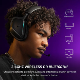 CORSAIR VOID v2 Vezeték Nélküli Gamer Fejhallgató - Fekete