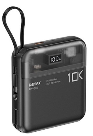 Remax Sucha Pro RPP-602 gyorstöltő Powerbank 10000mAh - Fekete