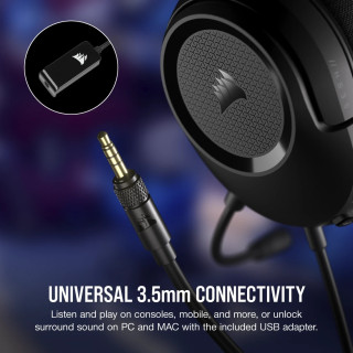 CORSAIR HS35 SURROUND v2 Gamer Headset - Carbon