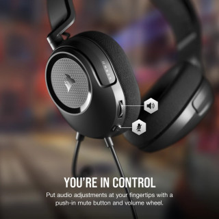 CORSAIR HS35 SURROUND v2 Gamer Headset - Carbon