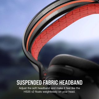 CORSAIR HS35 v2 Gamer Headset - Piros