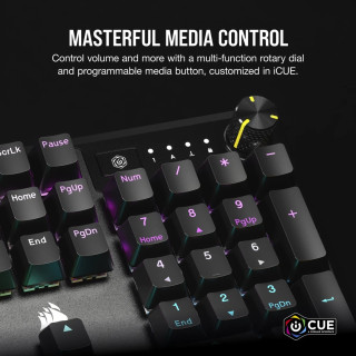 CORSAIR K70 CORE RGB Mechanikus Gamer Billentyűzet - Fekete - Angol Kiosztás!