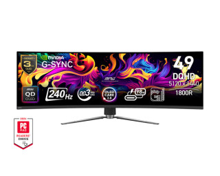 MSI MPG 491CQPX QD-OLED Ívelt Gamer Monitor 240Hz - 49"