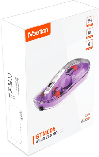 Meetion BTM005 Vezeték Nélküli Egér - Lila