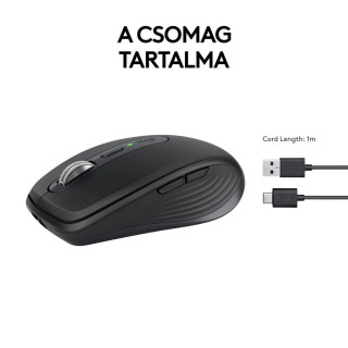 LOGITECH MX Anywhere 3S Vezeték Nélküli Egér - Grafit