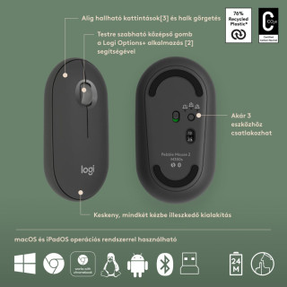 LOGITECH Pebble 2 Combo for Mac - Billentyűzet + Egér - Angol Kiosztás!