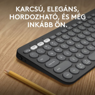 LOGITECH Pebble Keys 2 K380s - Vezeték Nélküli Billentyűzet - Szürke - Angol kiosztás! (US)