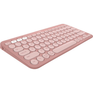 LOGITECH Pebble Keys 2 K380s - Vezeték Nélküli Billentyűzet - Rose - Angol kiosztás! (US)