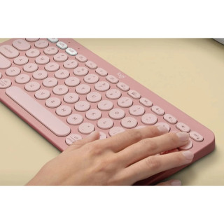 LOGITECH Pebble Keys 2 K380s - Vezeték Nélküli Billentyűzet - Rose - Angol kiosztás! (US)