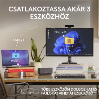 LOGITECH MX Anywhere 3S Vezeték Nélküli Egér - Halványszürke