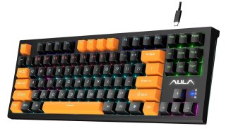 AULA F3032 Mechanikus Gamer Billentyűzet - Fekete