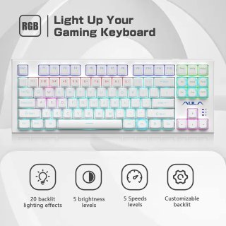 AULA F3032 Mechanikus Gamer Billentyűzet - Fekete