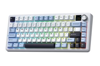 AULA F75 Max Vezeték Nélküli Mechanikus Gamer Billentyűzet - Fehér-Kék