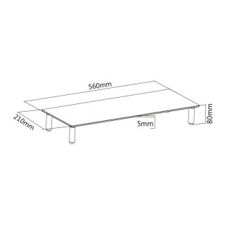 Stell SOS 5010 Üveg Monitor Állvány