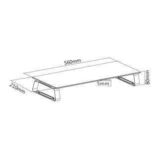 Stell SOS 5000 Üveg monitor állvány
