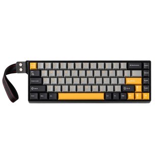 AULA WIN68 HE MAX Magnetic Switch Mechanikus Gamer Billentyűzet - Fekete-Szürke-Sárga