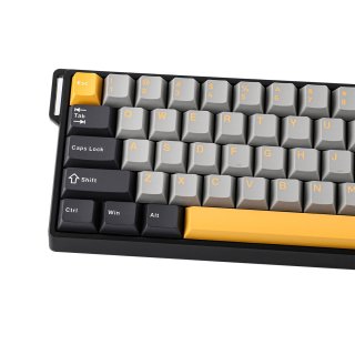 AULA WIN68 HE MAX Magnetic Switch Mechanikus Gamer Billentyűzet - Fekete-Szürke-Sárga
